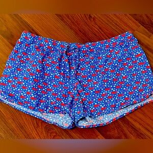 Vineyard Vines Blue and Red Whale Pajama Shorts